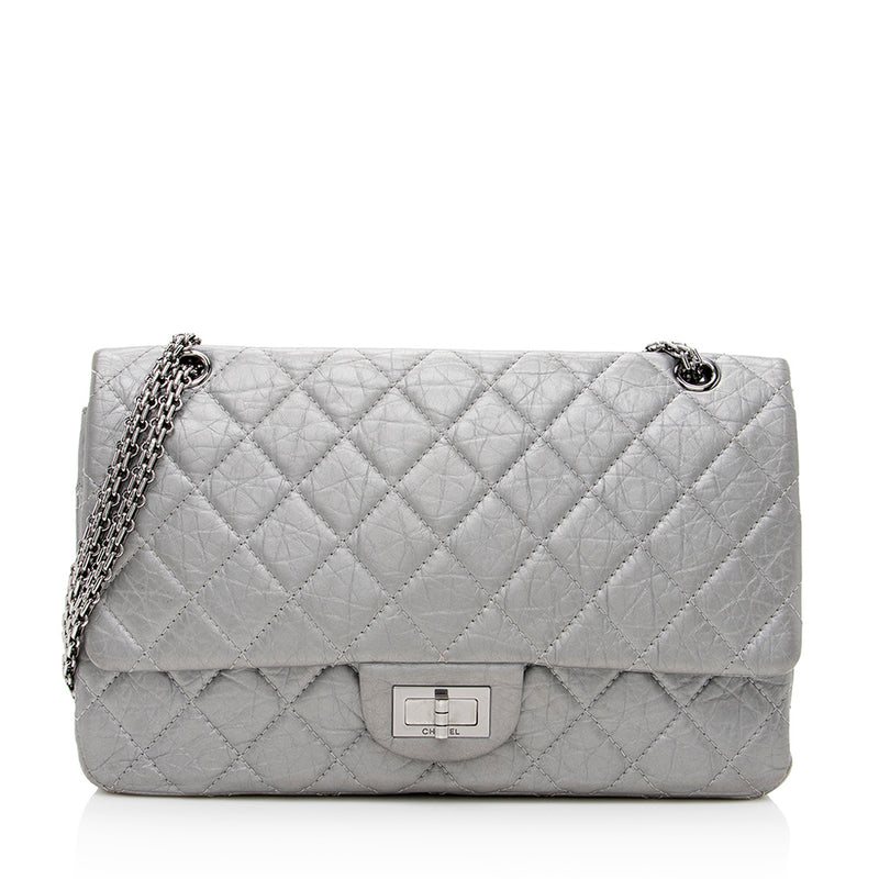 Chanel 2.55 Reissue 227 Double Flap Bag - White Shoulder Bags