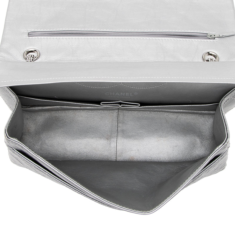 chanel silver clutch purse