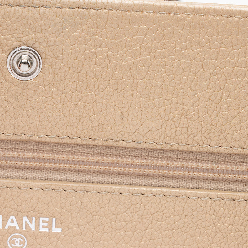 Chanel Metallic Calfskin Diamond Stitch Wallet on Chain Bag - FINAL SALE (SHF-15863)