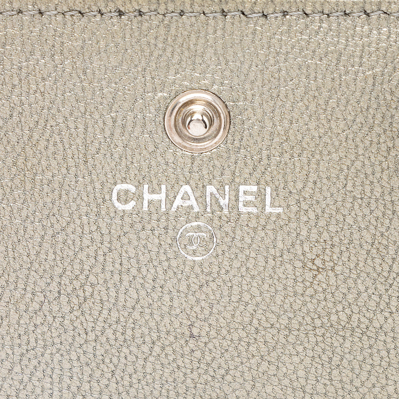 Chanel Metallic Calfskin Flap Wallet (SHF-19801) – LuxeDH