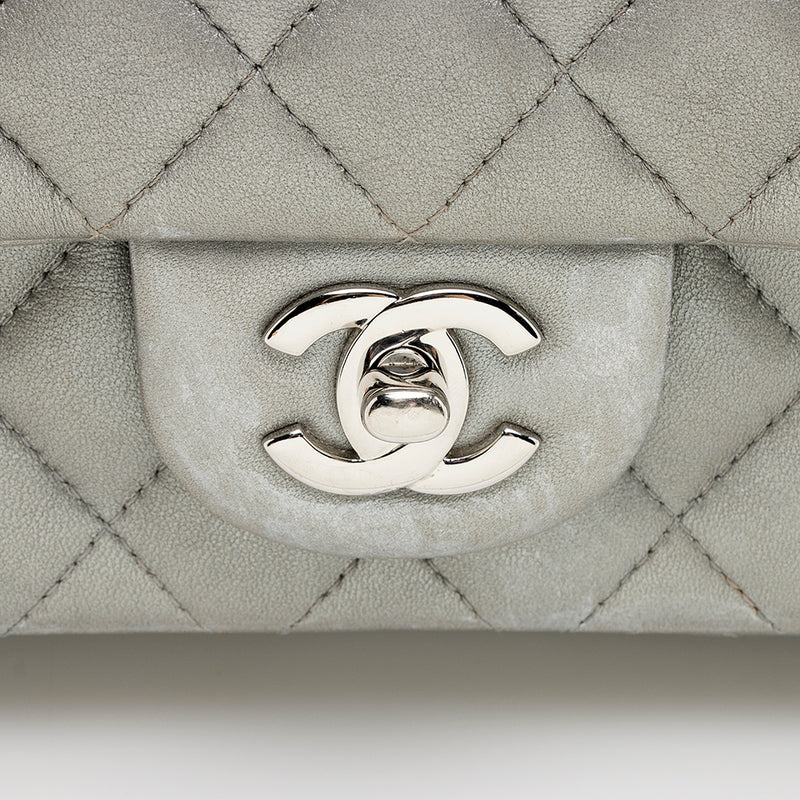 Chanel Metallic Lambskin Rectangular Mini Flap Bag (SHF-20482)