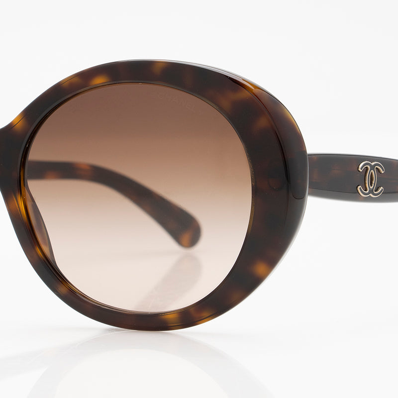 Chanel Oval Sunglasses (SHF-17269) – LuxeDH