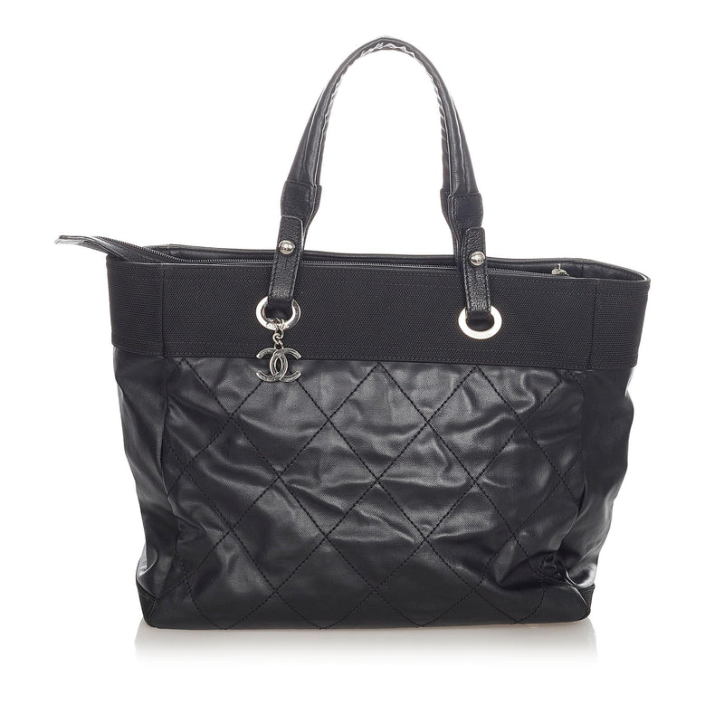 CHANEL, Bags, Chanel Patent Leather Xl Black Tote Bag