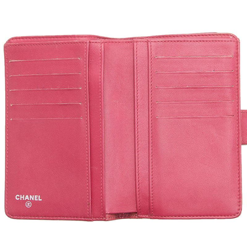 Chanel Patent Leather Camellia CC L-Double Wallet (SHF-20612) – LuxeDH
