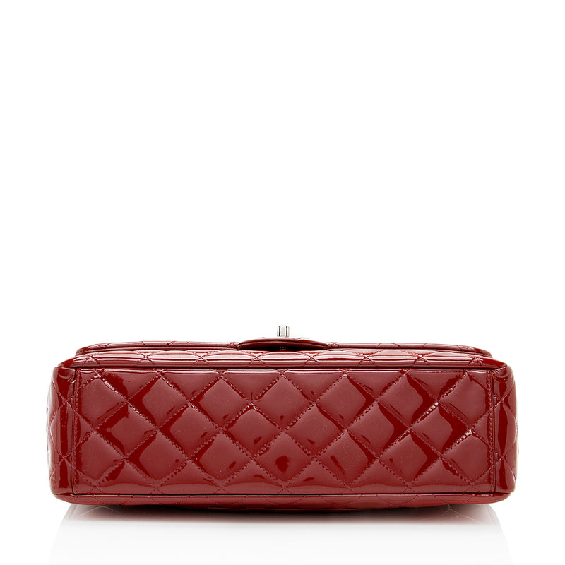 Chanel Patent Leather Classic Maxi Double Flap Bag (SHF-19647)