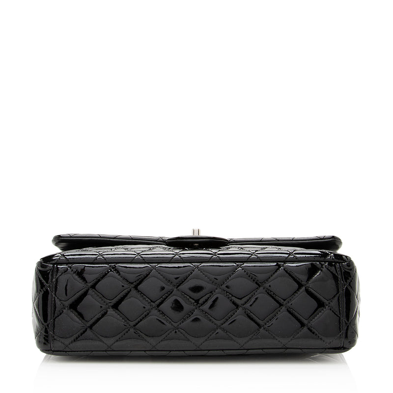 Chanel Patent Leather Classic Maxi Double Flap Bag (SHF-19844)