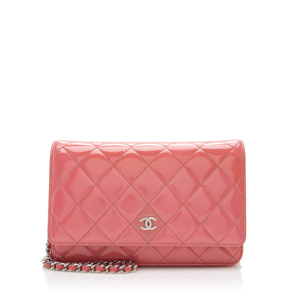 Chanel Patent Leather Classic Wallet on Chain Bag (SHF-16937)