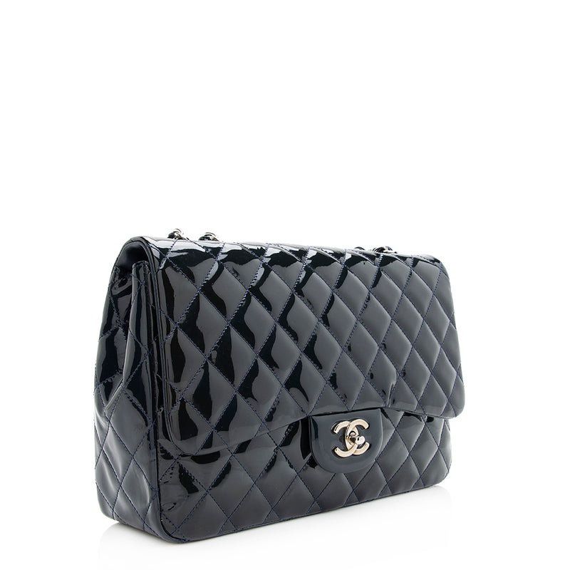 Chanel Patent Leather Classic Jumbo Single Flap Shoulder Bag (SHF-1968 –  LuxeDH
