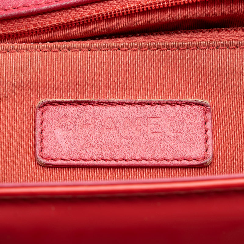 Chanel Patent Leather Large Boy Bag (SHF-15376)