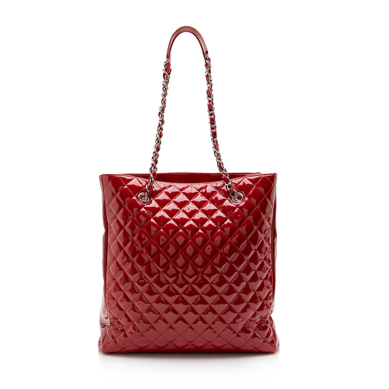 Chanel Patent Leather North South Tote (SHF-15687)