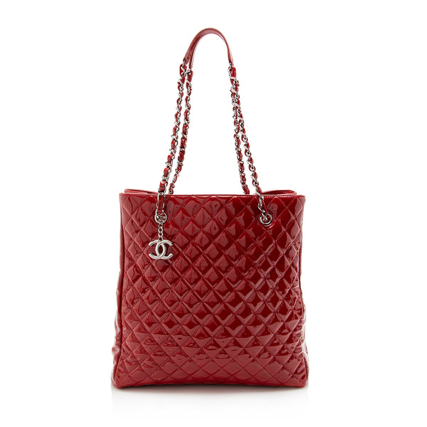 Chanel Patent Leather North South Tote (SHF-15687)