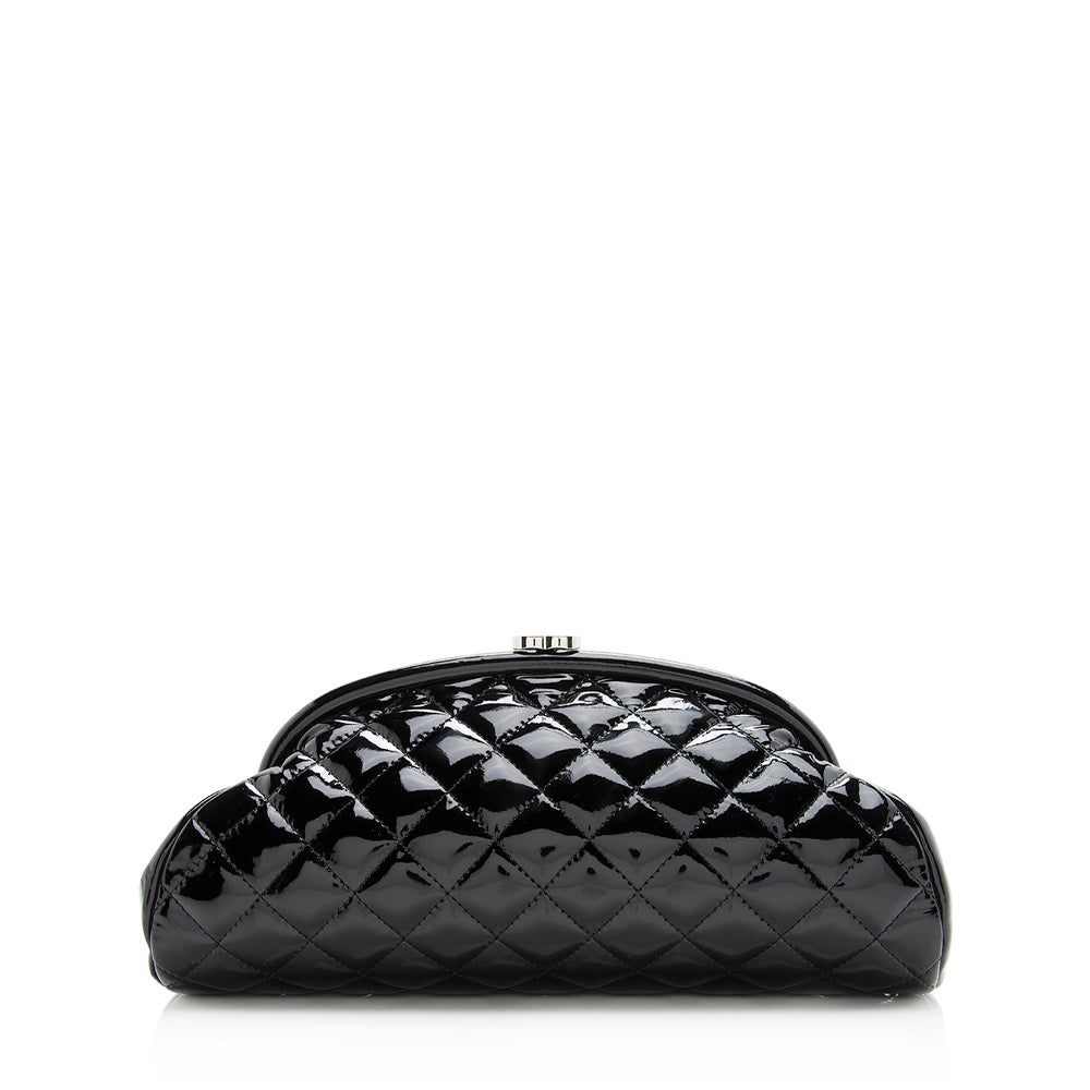 Chanel Pink Quilted Calfskin Pearl Clutch With Chain - modaselle