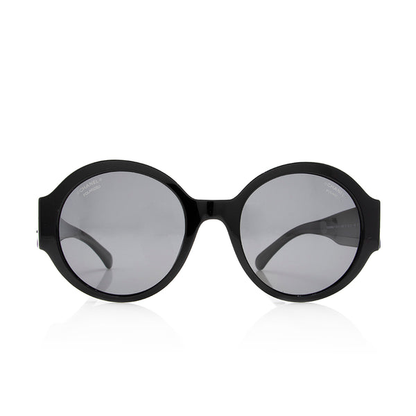 Chanel Polarized Round Sunglasses (SHF-18742)