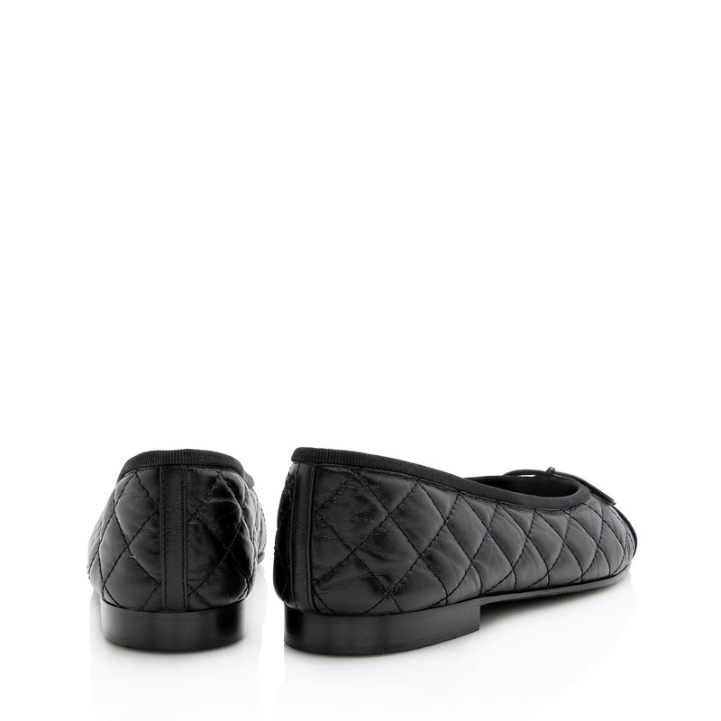 chanel quilted ballerinas