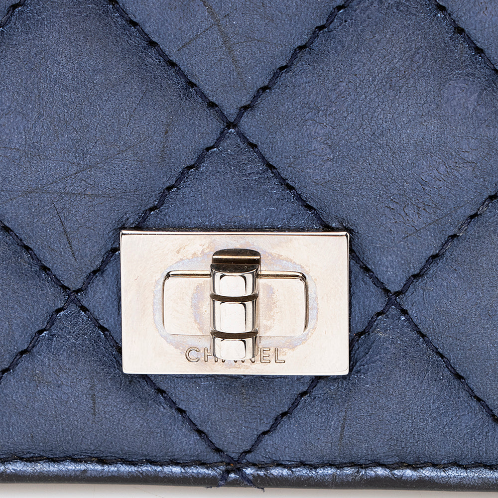 Chanel Quilted Metallic Calfskin Reissue Yen Wallet - FINAL SALE (SHF-18687)