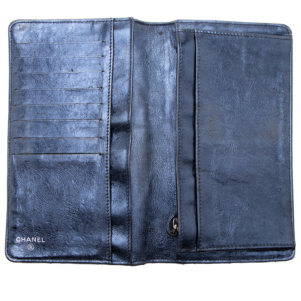 Chanel Quilted Metallic Calfskin Reissue Yen Wallet - FINAL SALE (SHF-18687)