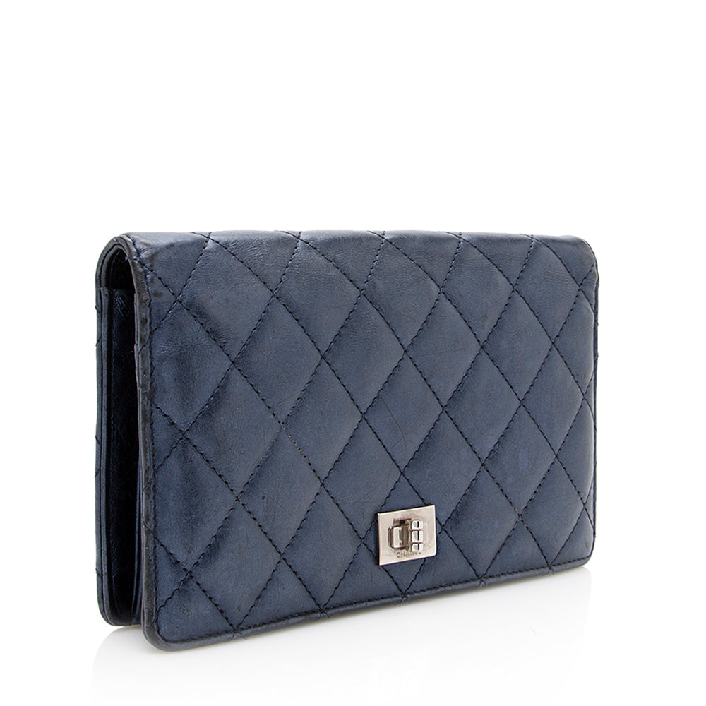 Chanel Quilted Metallic Calfskin Reissue Yen Wallet - FINAL SALE (SHF-18687)