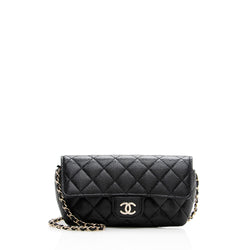 Chanel Quilted Caviar Leather Mini Chain Bag (SHF-18802)