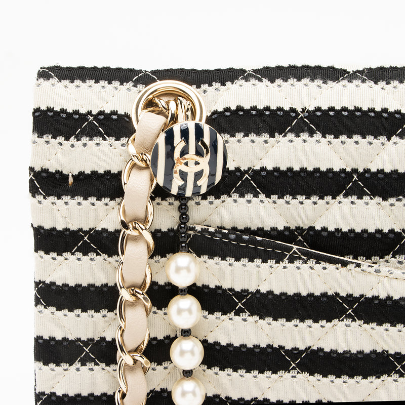 Chanel Quilted Jersey Pearl Coco Sailor Medium Flap Bag (SHF-23372)