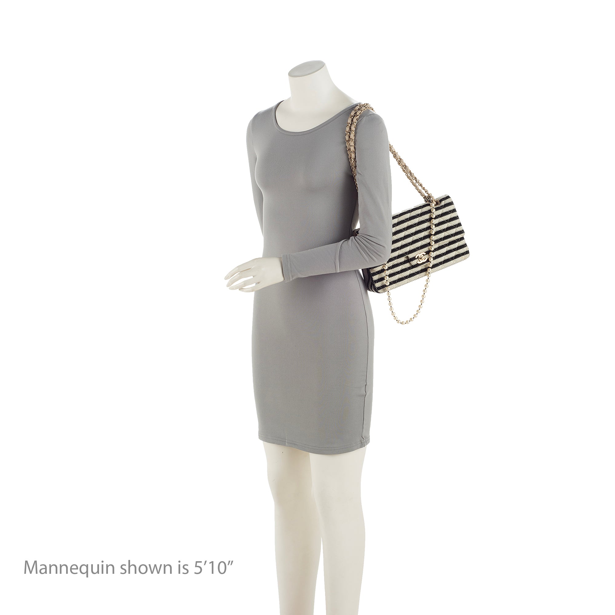 Chanel Quilted Jersey Pearl Coco Sailor Medium Flap Bag (SHF-23372)