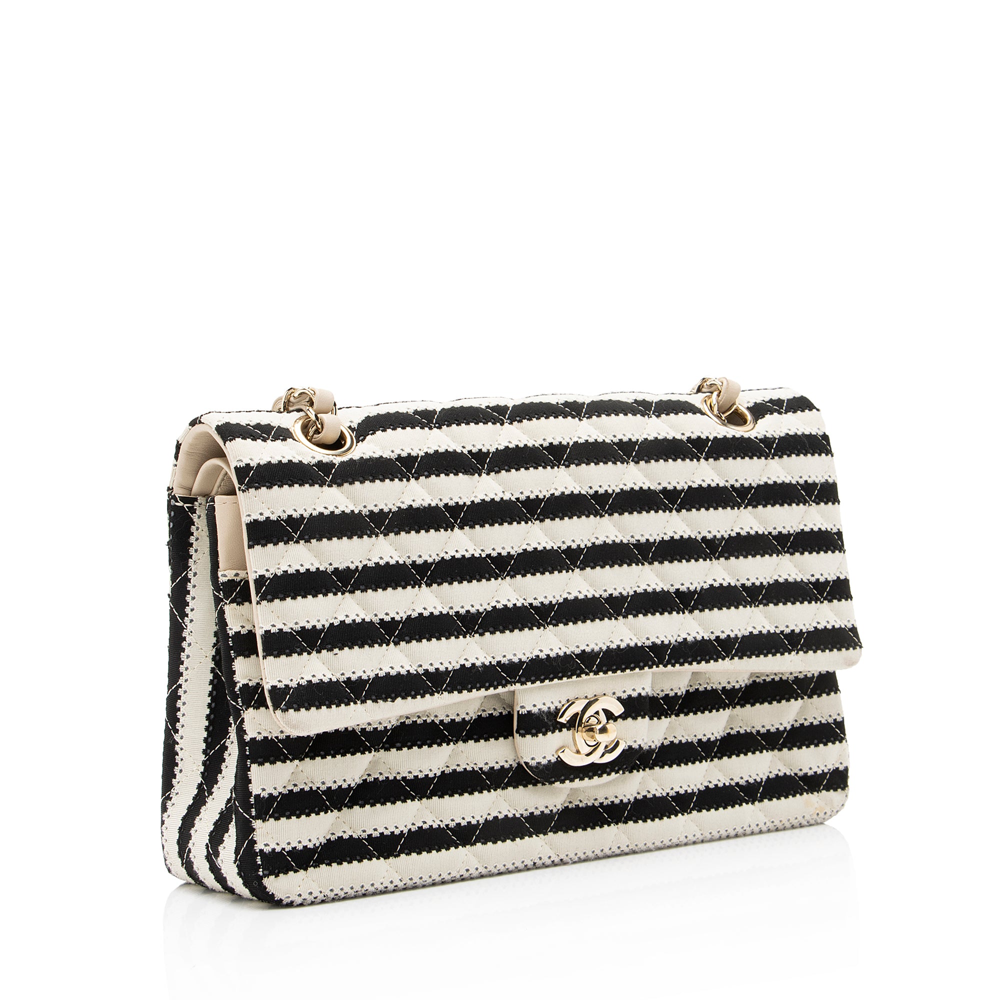 Chanel Quilted Jersey Pearl Coco Sailor Medium Flap Bag (SHF-23372)