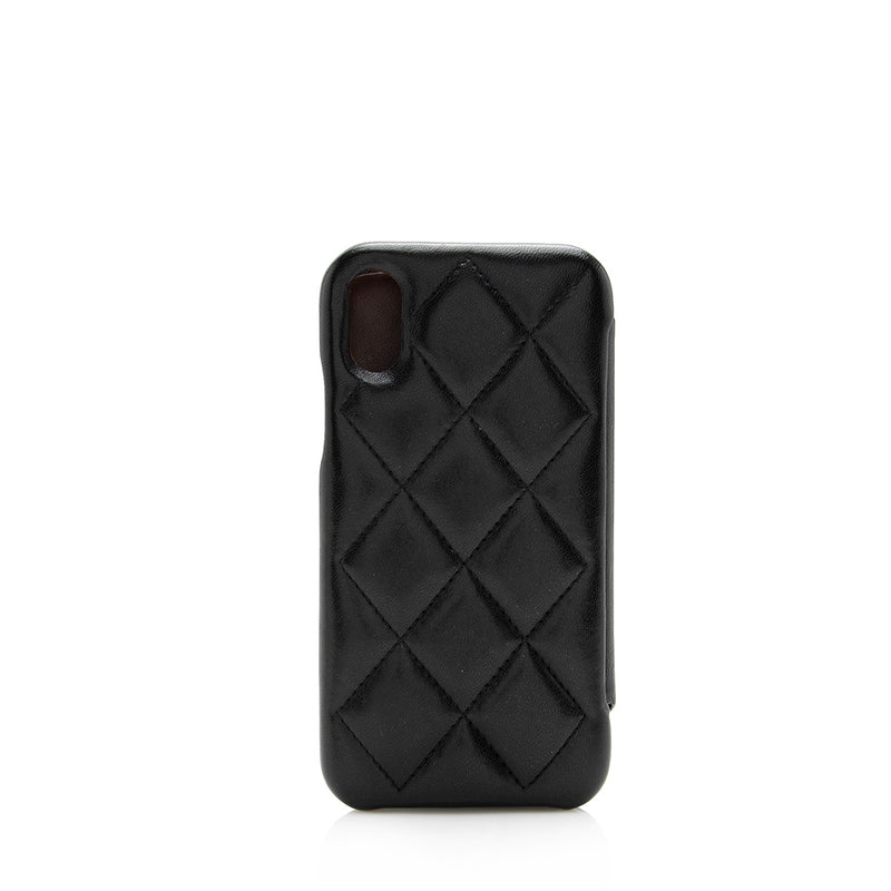 Chanel Quilted Lambskin iPhone X Case (SHF-16170)