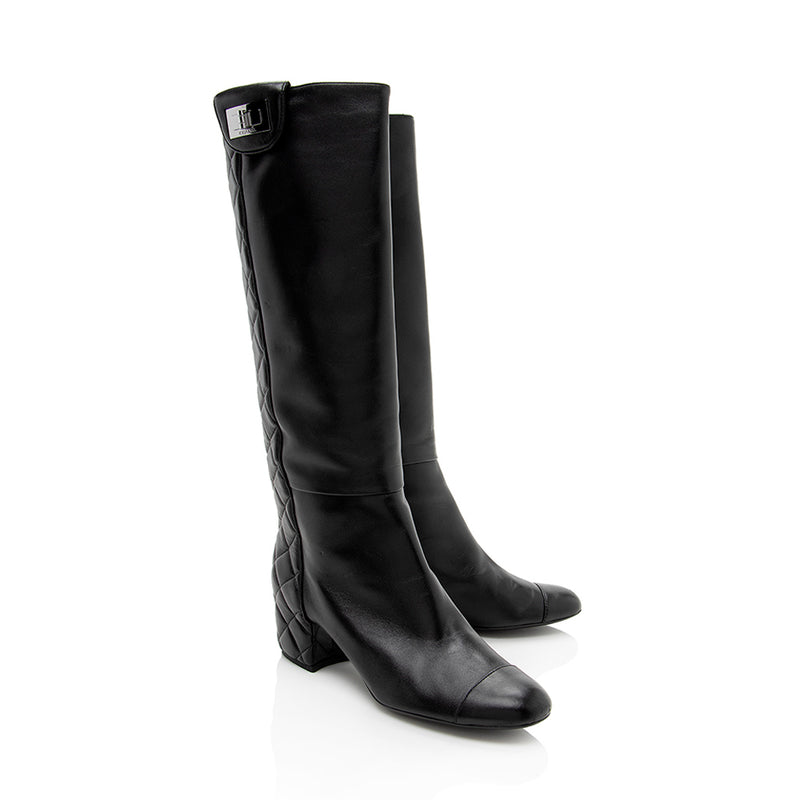 Chanel Rubber Rain Boots Black