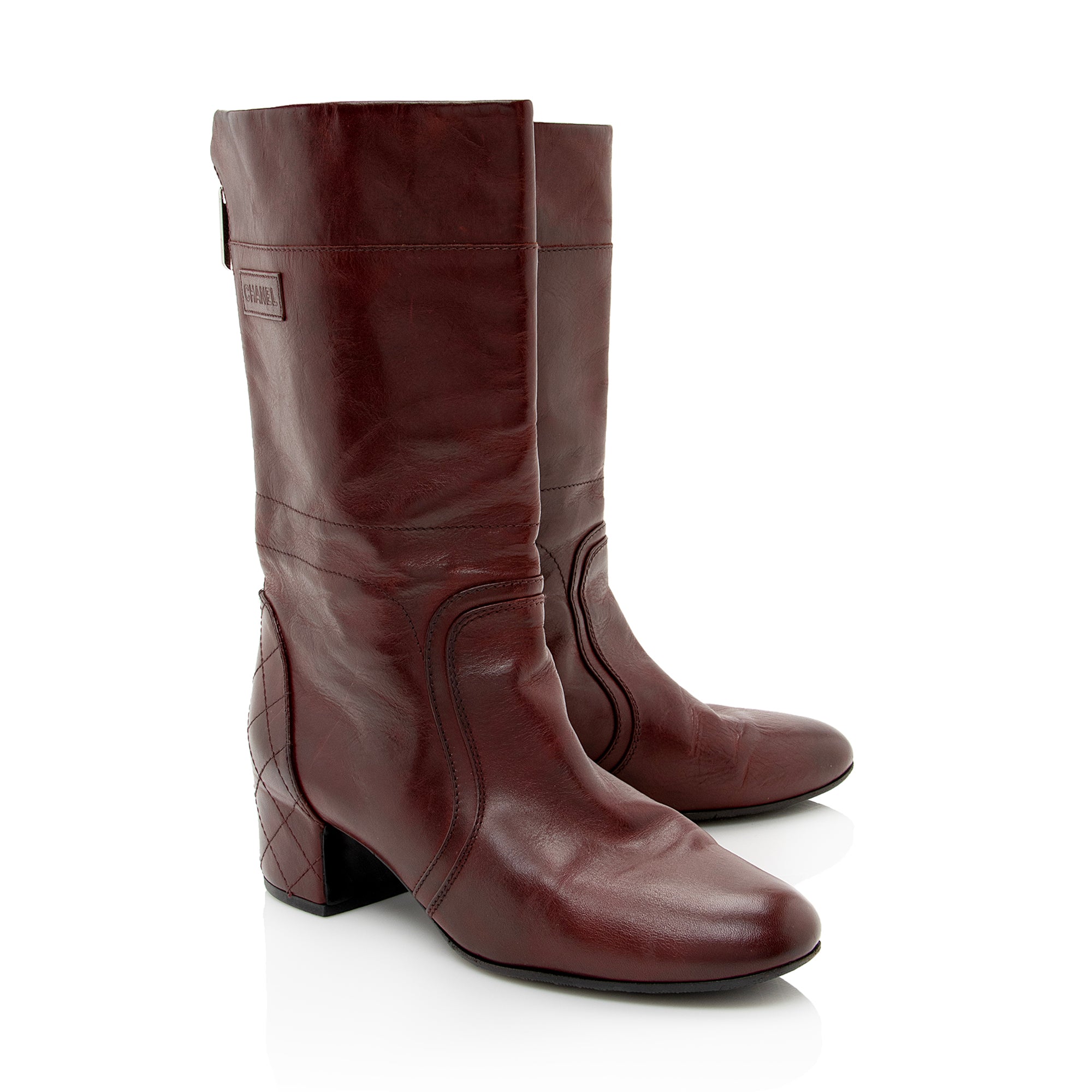 Chanel Quilted Leather Mid-Calf Boots - Size 9.5 / 39.5 - FINAL SALE (SHF-22296)