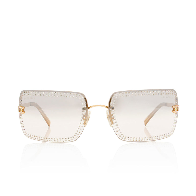 Chanel Mother of Pearl CC Rectangular Sunglasses (SHF-CyHPiX) – LuxeDH