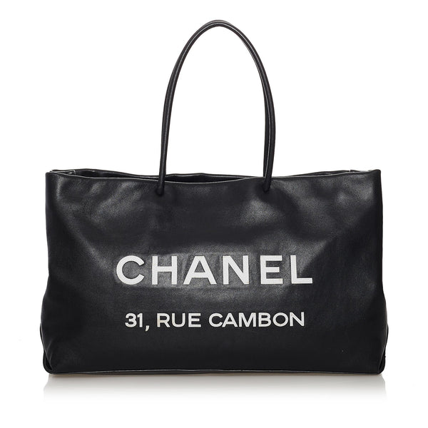 Chanel Rue Cambon Leather Tote Bag (SHG-36951)