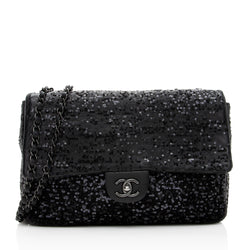 Chanel Sequin Embroidered Classic Flap Bag (SHF-18782) – LuxeDH
