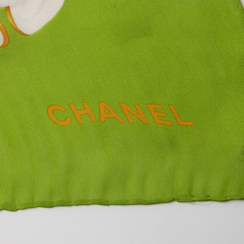 Chanel Silk Camellia 140cm Shawl (SHF-qWZAwc)