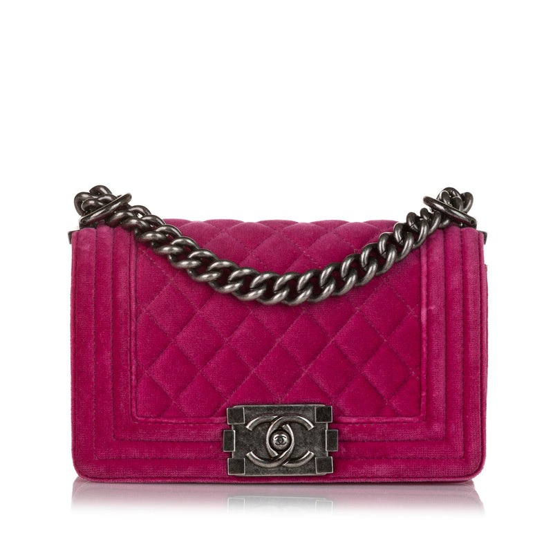 Chanel Small Boy Velvet Flap Bag (SHG-36394) – LuxeDH