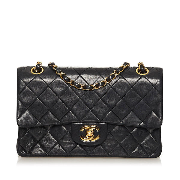 CHANEL CC Quilted Caviar Bowling Bag in Beige