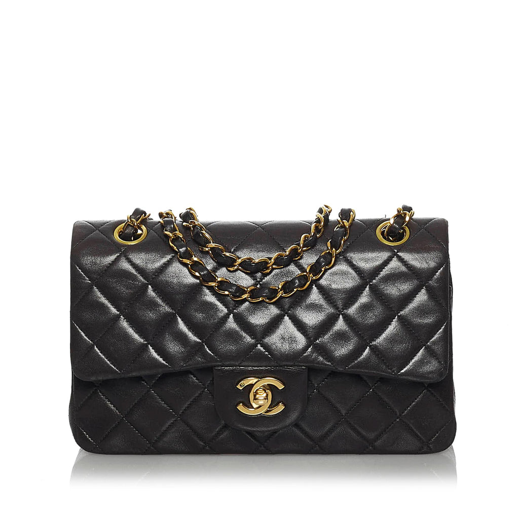 Chanel Classic Double Flap Medium Black Quilted Lambskin and