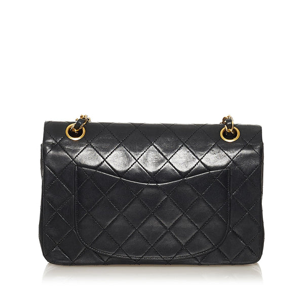 Chanel Small Classic Lambskin Leather Double Flap Bag (SHG