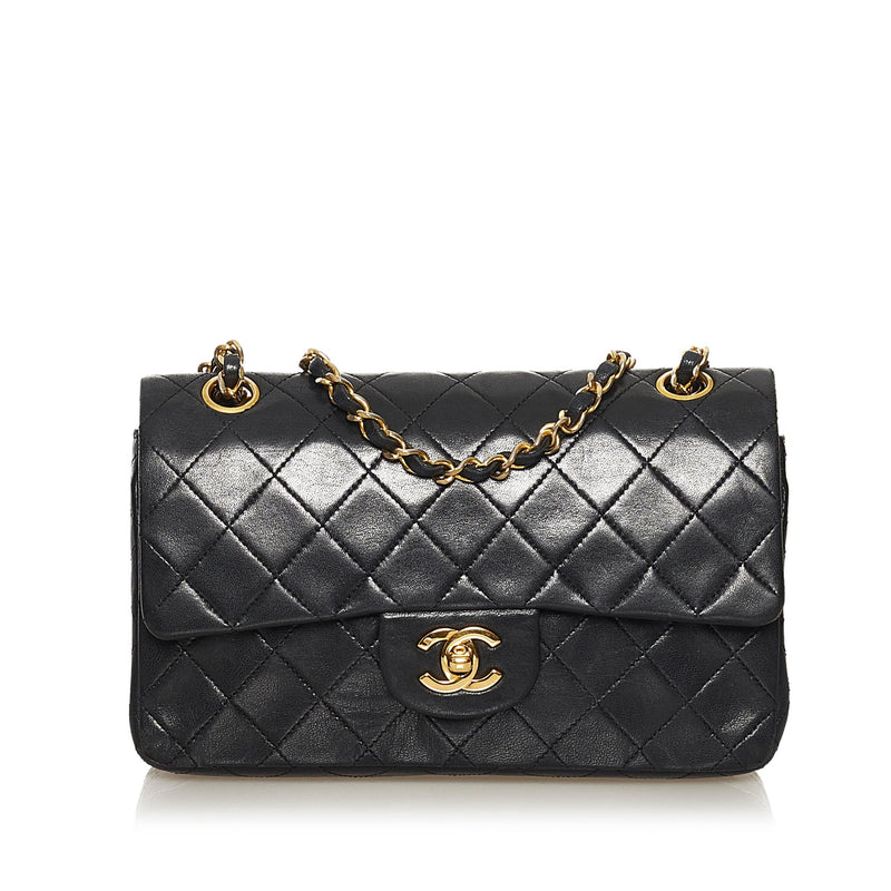 BOSTON Chanel Classic Medium Double Flap, Black Caviar Leather