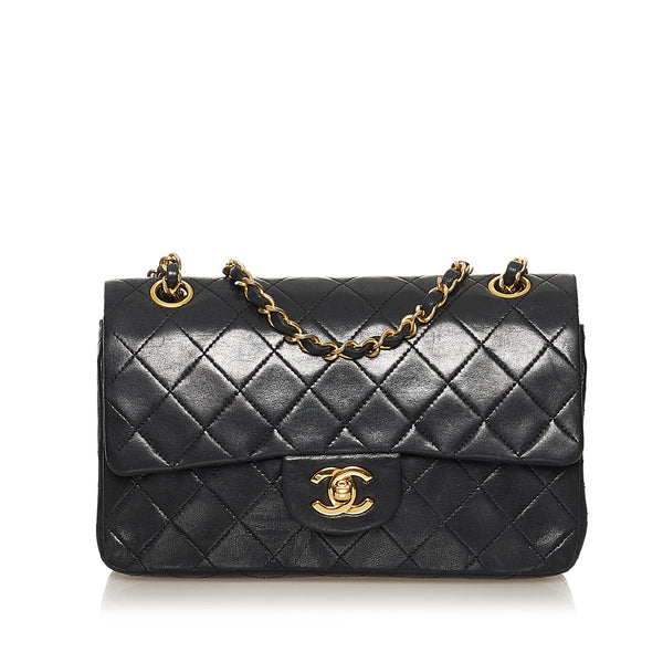 chanel small double flap caviar