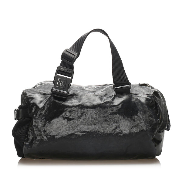 Chanel Black Suede Large Gym Bag - Vintage Lux