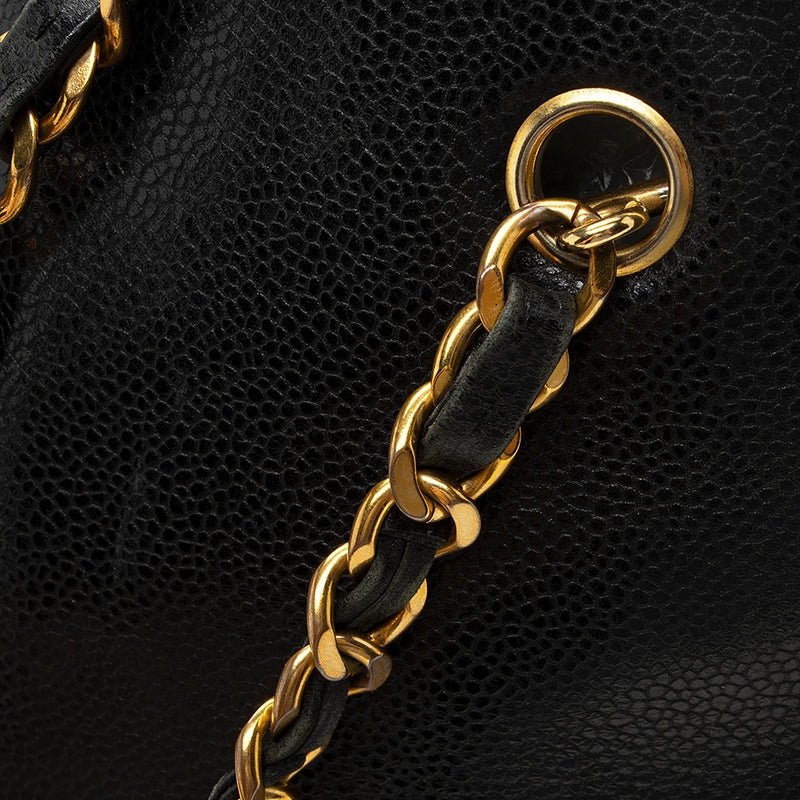 Chanel Vintage Caviar Leather CC Chain Tote - FINAL SALE (SHF-17174) –  LuxeDH