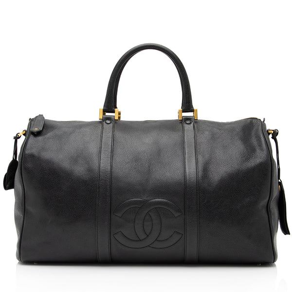 Dune Black Leather Duffle Bag, Made in Italy