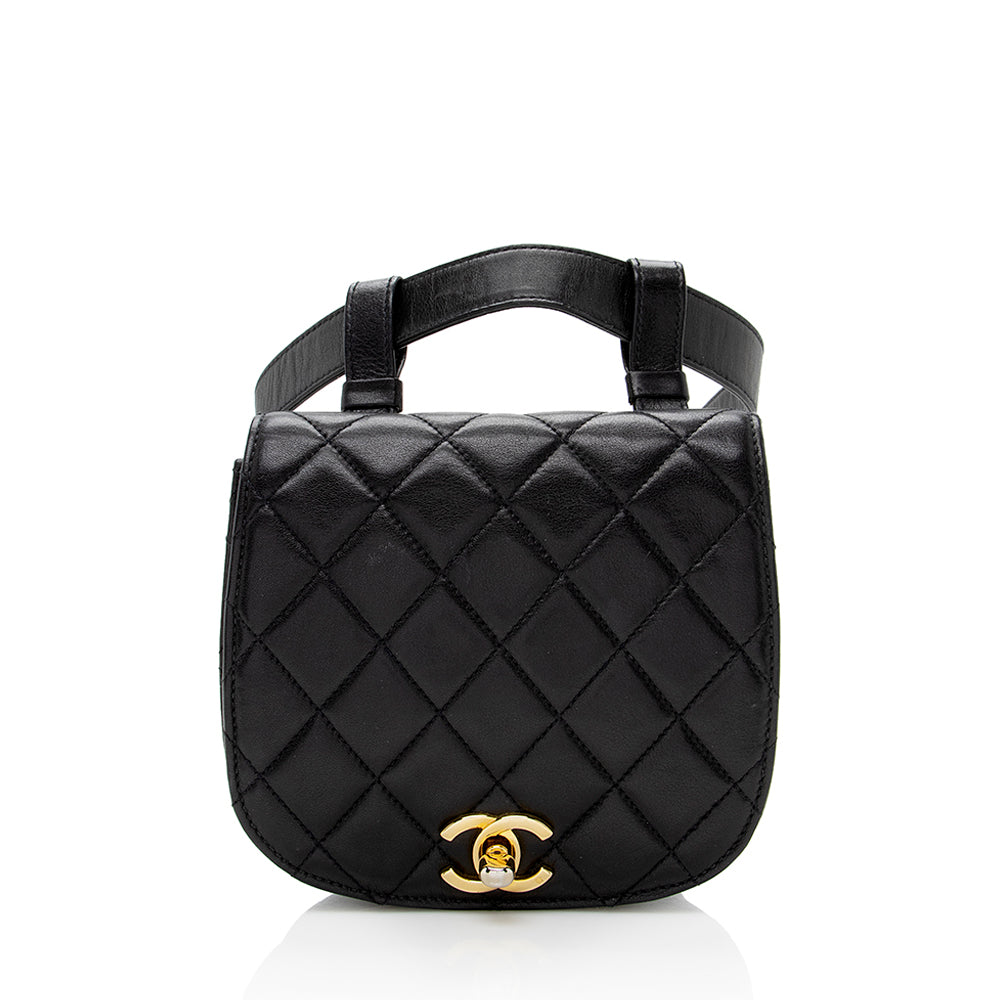 VIntage Chanel Black Lambskin Medium 30 Zip Belt Bag 3829398 062823 $4 –  KimmieBBags LLC