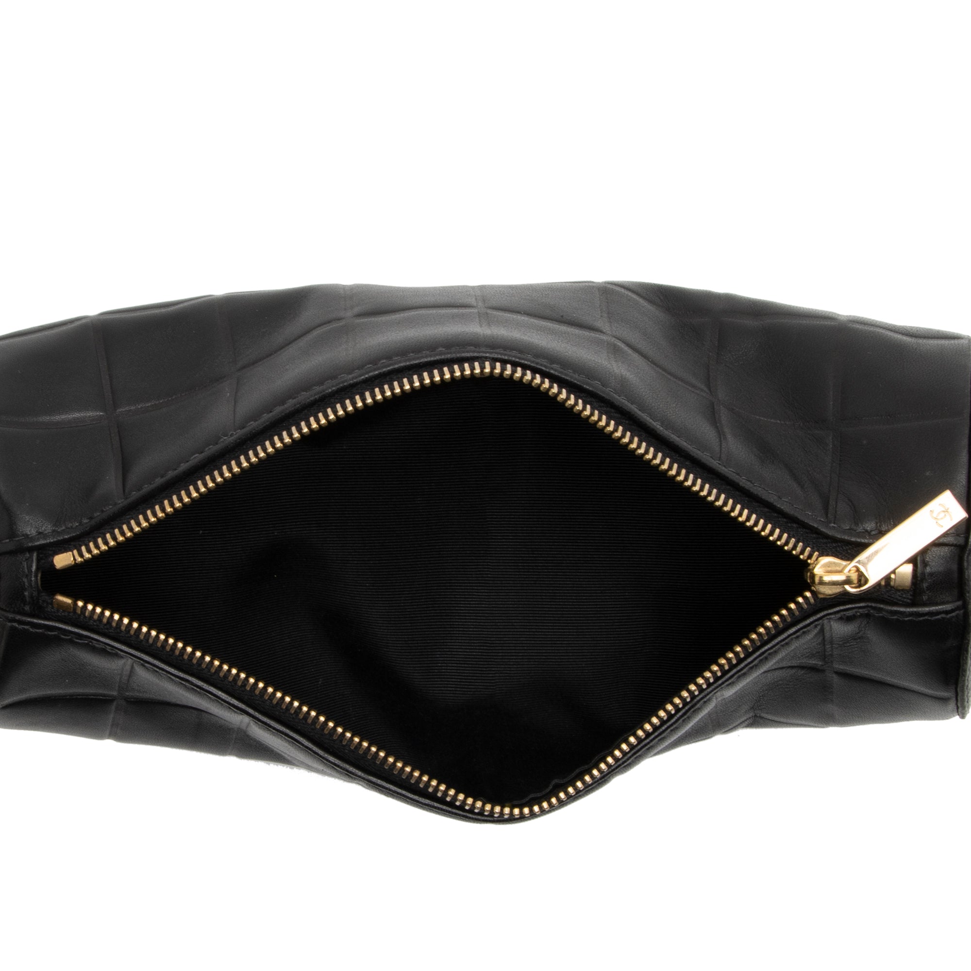 Chanel Vintage Lambskin CC Chocolate Bar Cosmetic Pouch (SHF-Yt3PcN)