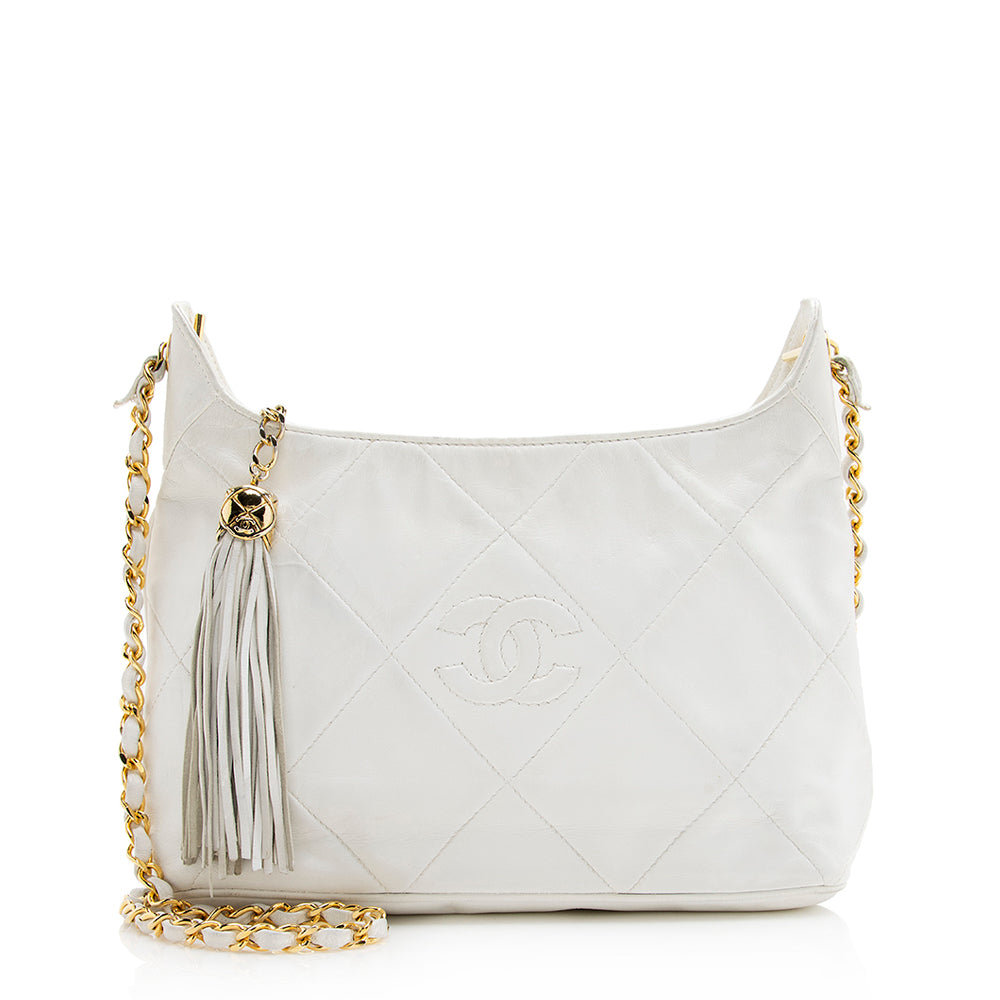 Chanel Vintage Lambskin Tassel Shoulder Bag (SHF-20875)