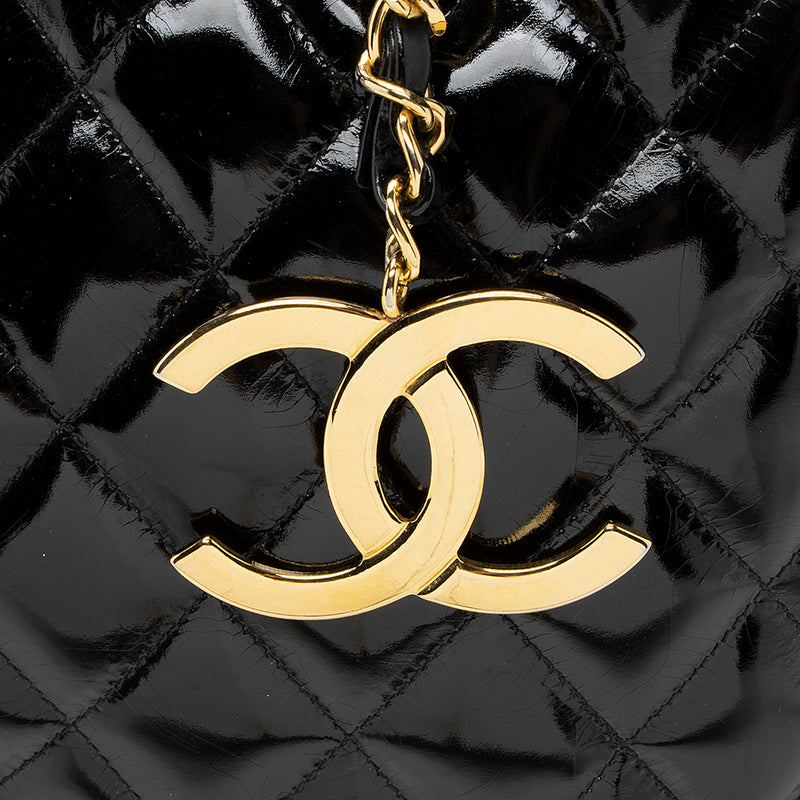 Chanel Vintage Perforated Logo Chain Tote - AWL2646 Chanel