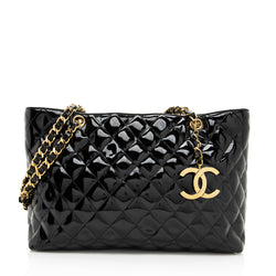 Chanel Vintage Patent Leather CC Tote - FINAL SALE (SHF-19446) – LuxeDH