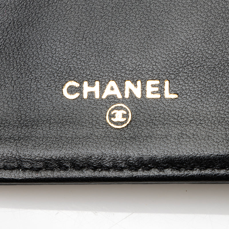 Chanel Vintage Patent Leather Chocolate Bar Wallet (SHF-22754)