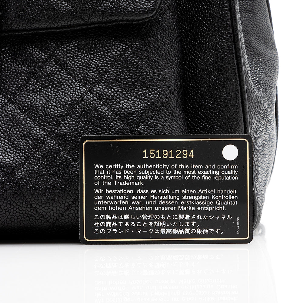 Chanel Washed Caviar Leather Mademoiselle Accordion Flap Bag (SHF-18925)