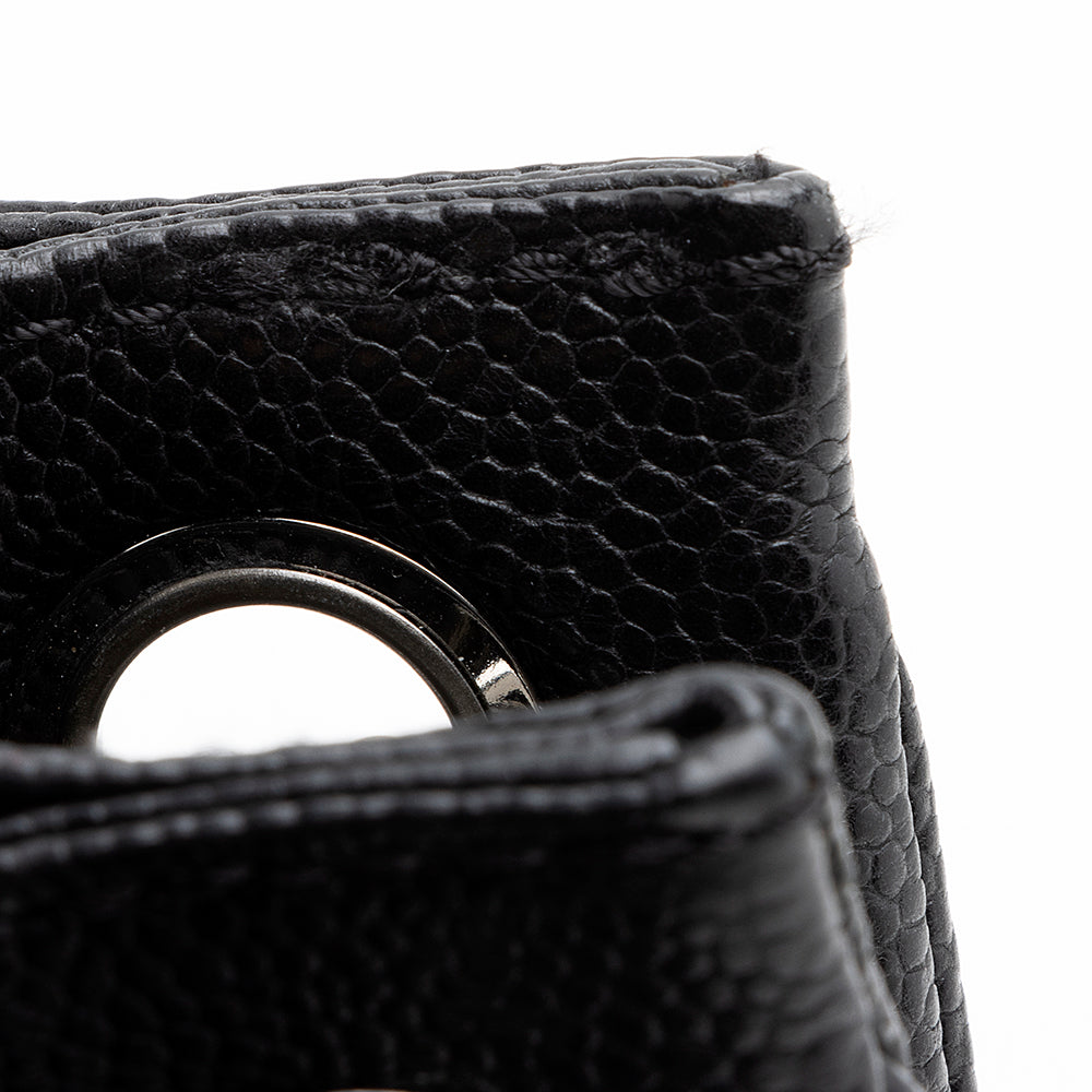 Chanel Washed Caviar Leather Mademoiselle Accordion Flap Bag (SHF-18925)