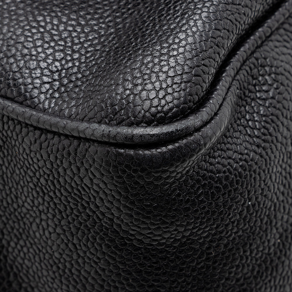 Chanel Washed Caviar Leather Mademoiselle Accordion Flap Bag (SHF-18925)